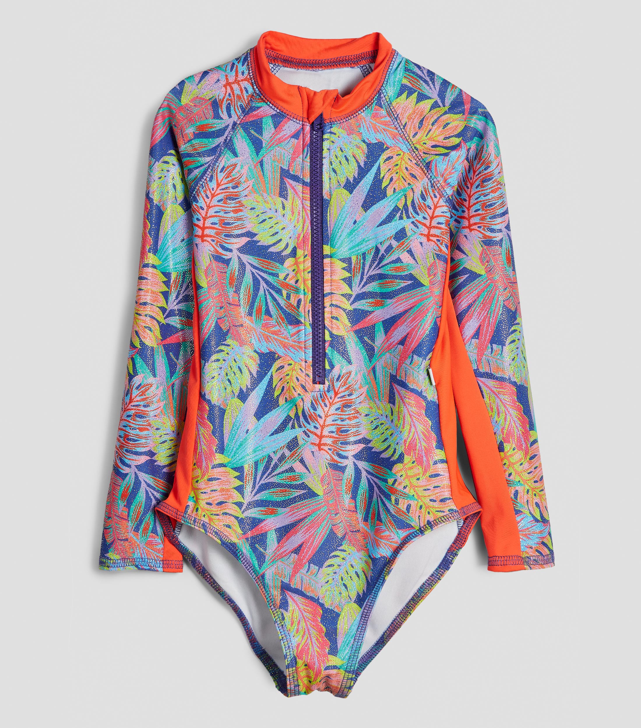 Traje de Baño Tropical Neon Niña